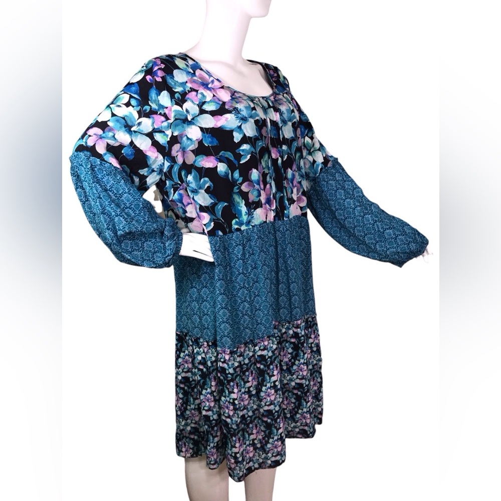 Soft Surroundings 2X Dress Romantic Mixed Print Gypsy Floral - Picture 10 of 16